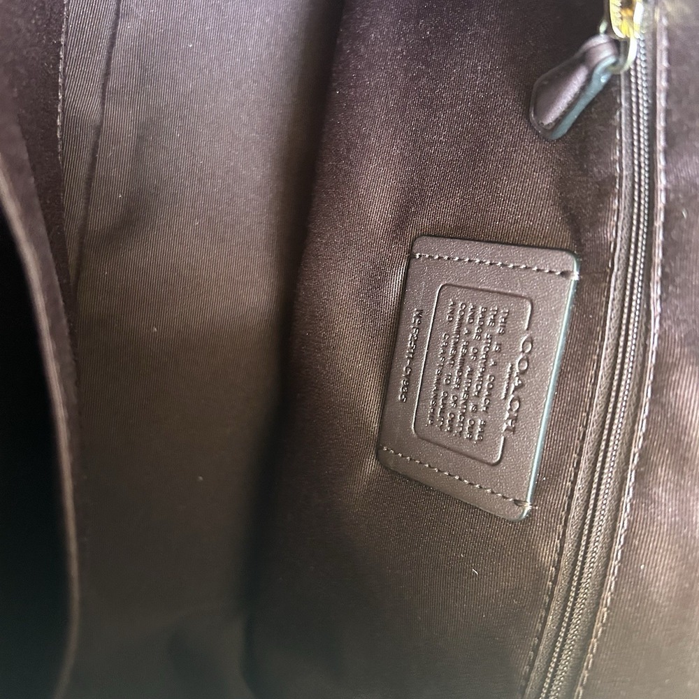 Coach Teri Hobo Bag Black Pebbled Leather Crossbody Handbag C1555 - Picture 3 of 9